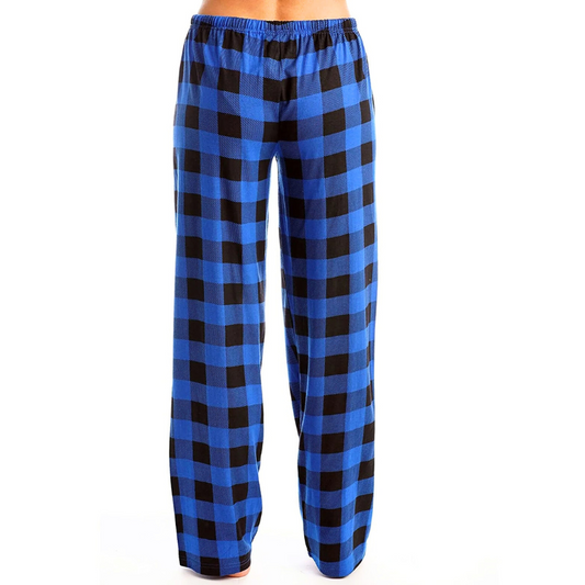 Asanta | Damenhosen | Weihnachtlich karierte Pyjamahose für Damen | Bequem-Leyna Moda