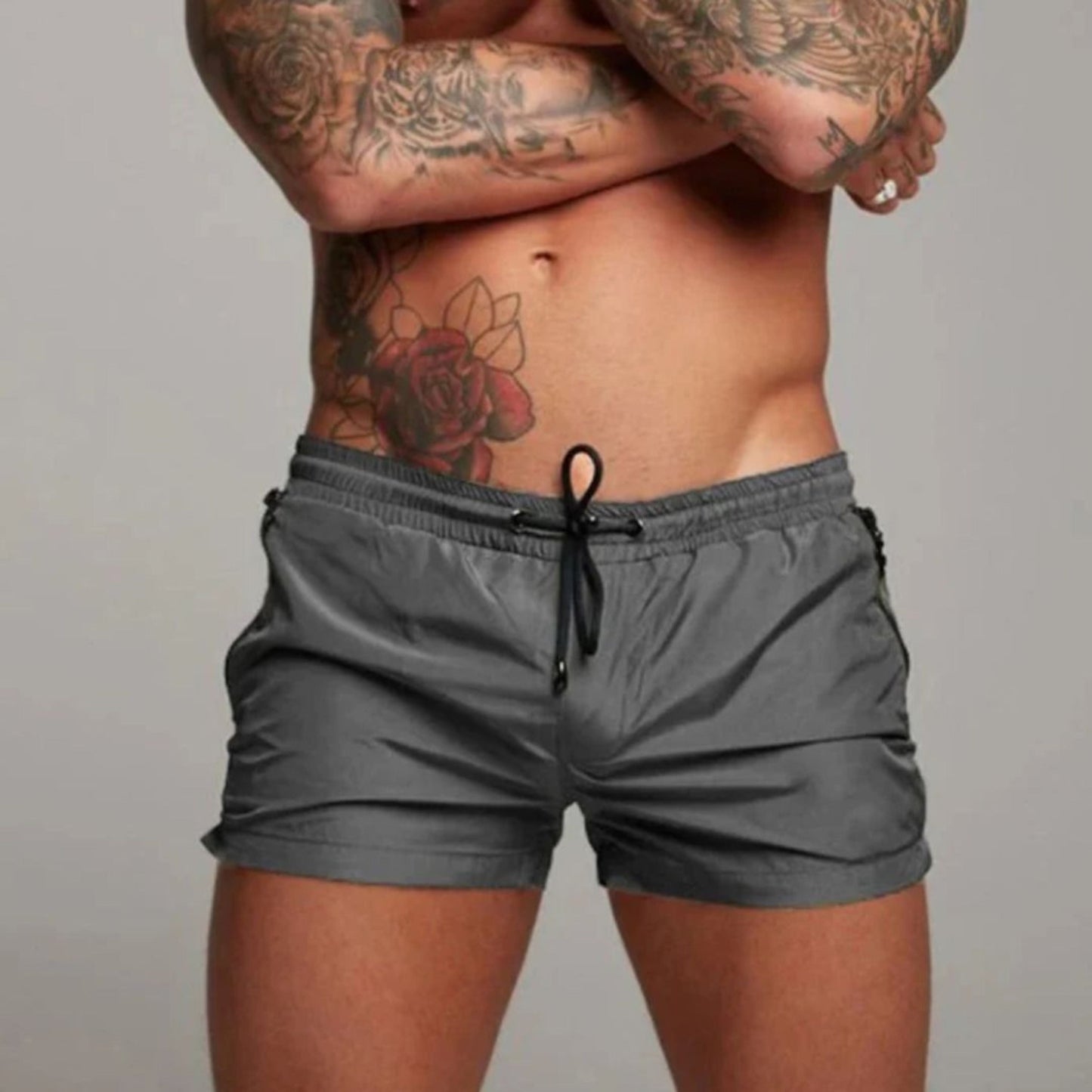 Badehose – elastischer Bund – Kordelzug – Badeshorts – Herren-Bademode-HauteBerlin