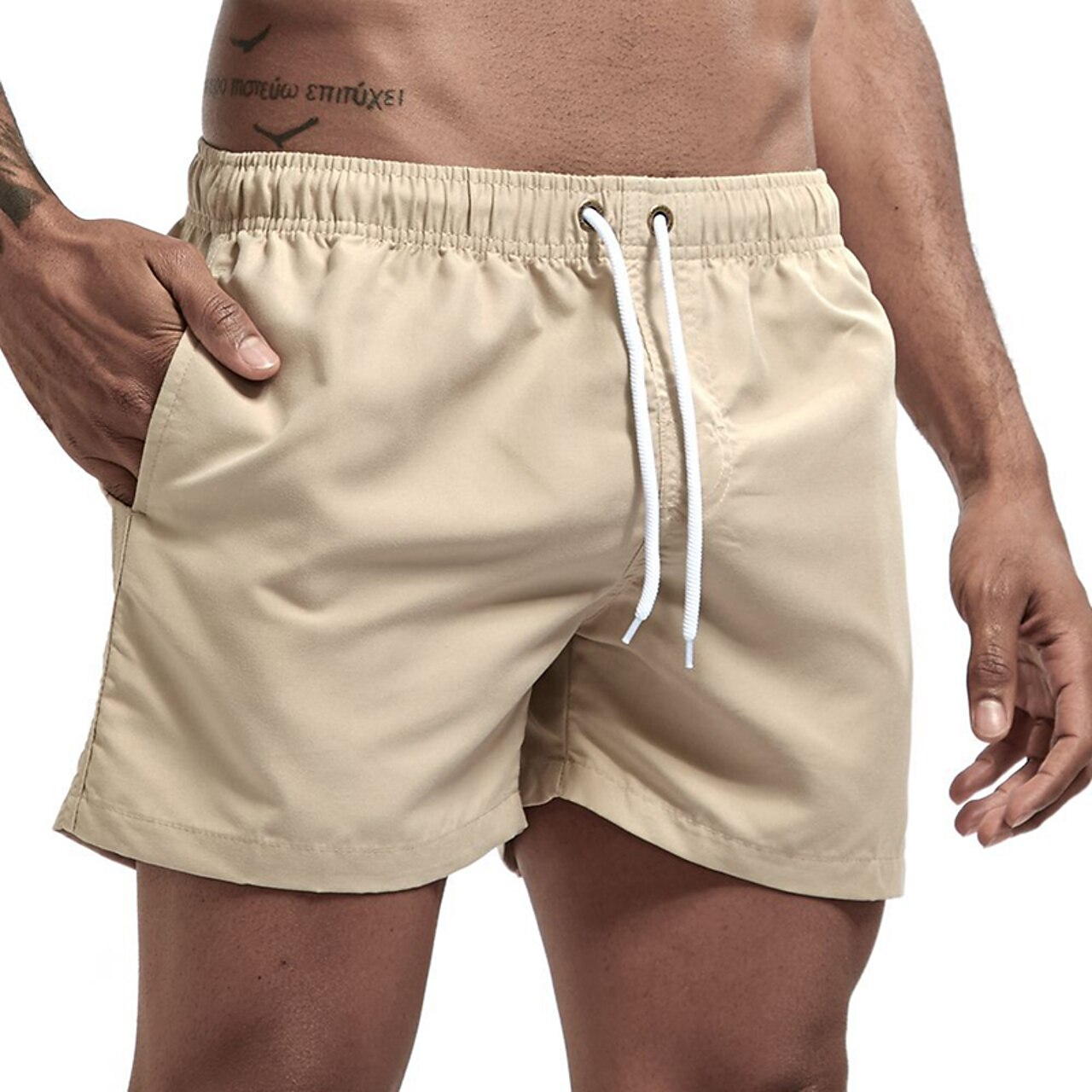 Badeshorts - Elastische Taille für Männer Schnell trocknende Badehose für den Strand-HauteBerlin