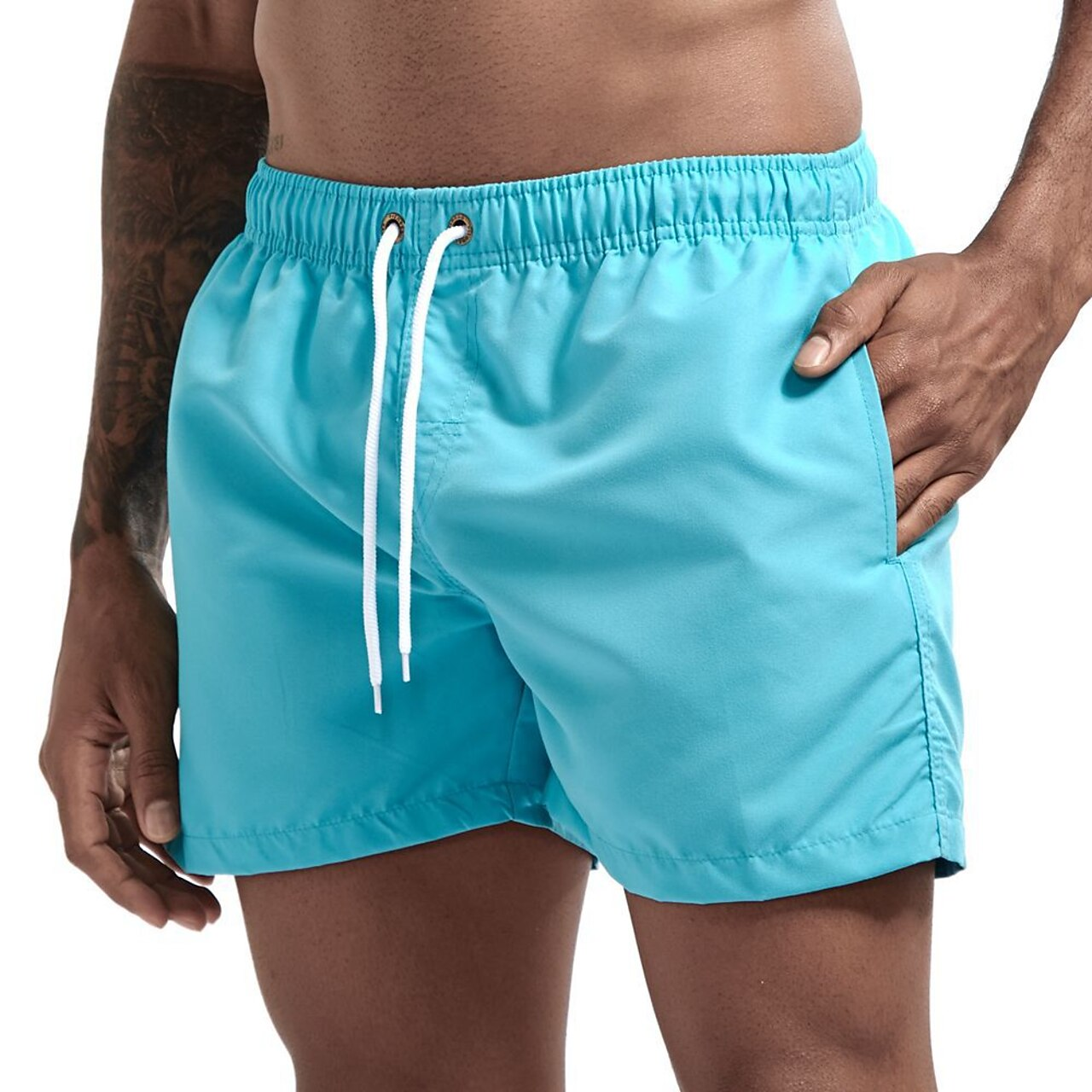 Badeshorts - Elastische Taille für Männer Schnell trocknende Badehose für den Strand-HauteBerlin