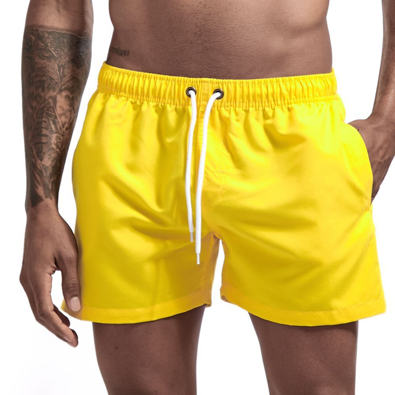 Badeshorts - Elastische Taille für Männer Schnell trocknende Badehose für den Strand-HauteBerlin