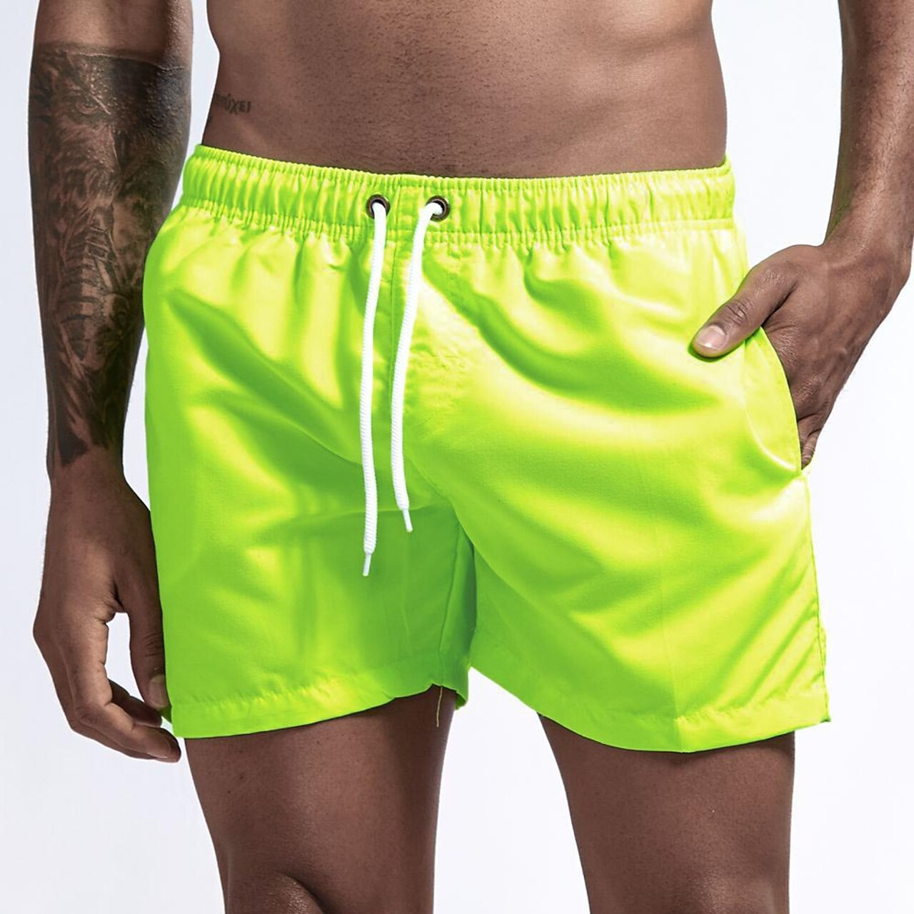Badeshorts - Elastische Taille für Männer Schnell trocknende Badehose für den Strand-HauteBerlin