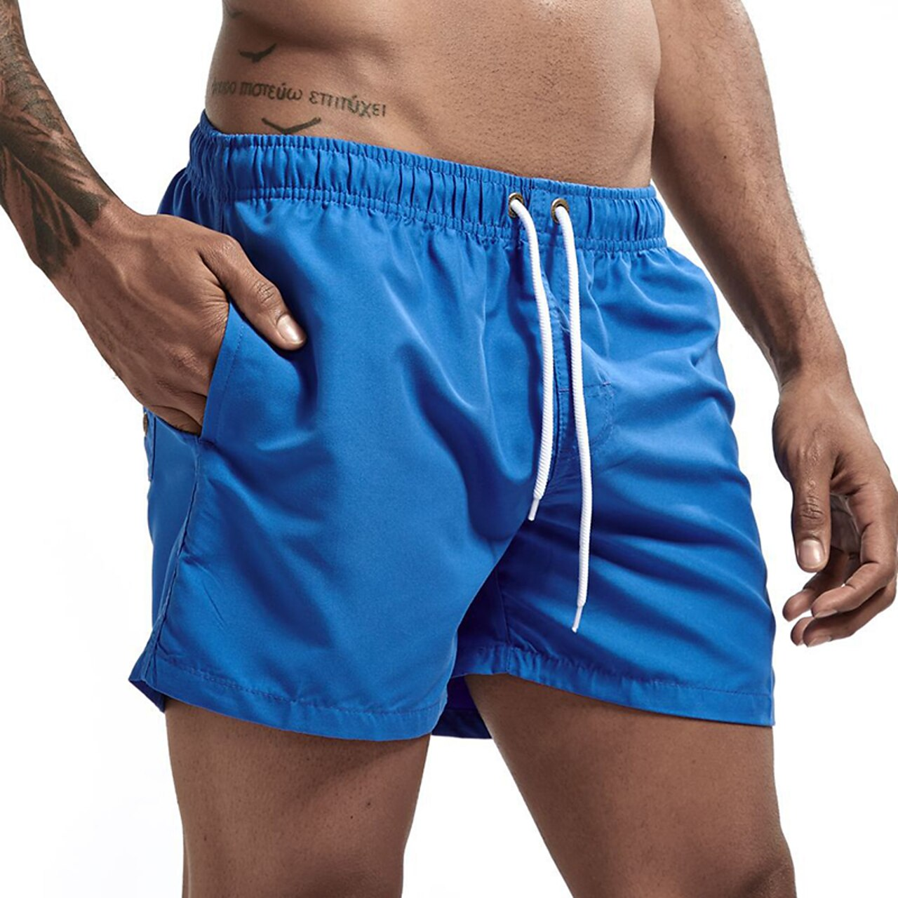 Badeshorts - Elastische Taille für Männer Schnell trocknende Badehose für den Strand-HauteBerlin