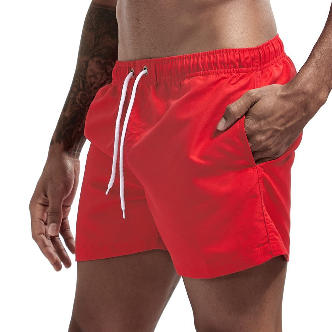 Badeshorts - Elastische Taille für Männer Schnell trocknende Badehose für den Strand-HauteBerlin