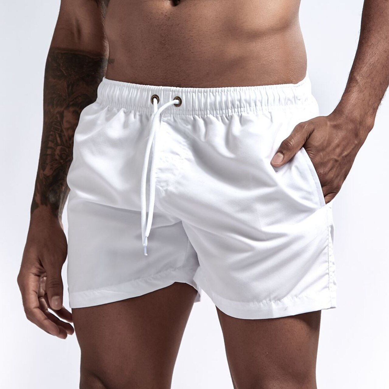 Badeshorts - Elastische Taille für Männer Schnell trocknende Badehose für den Strand-HauteBerlin