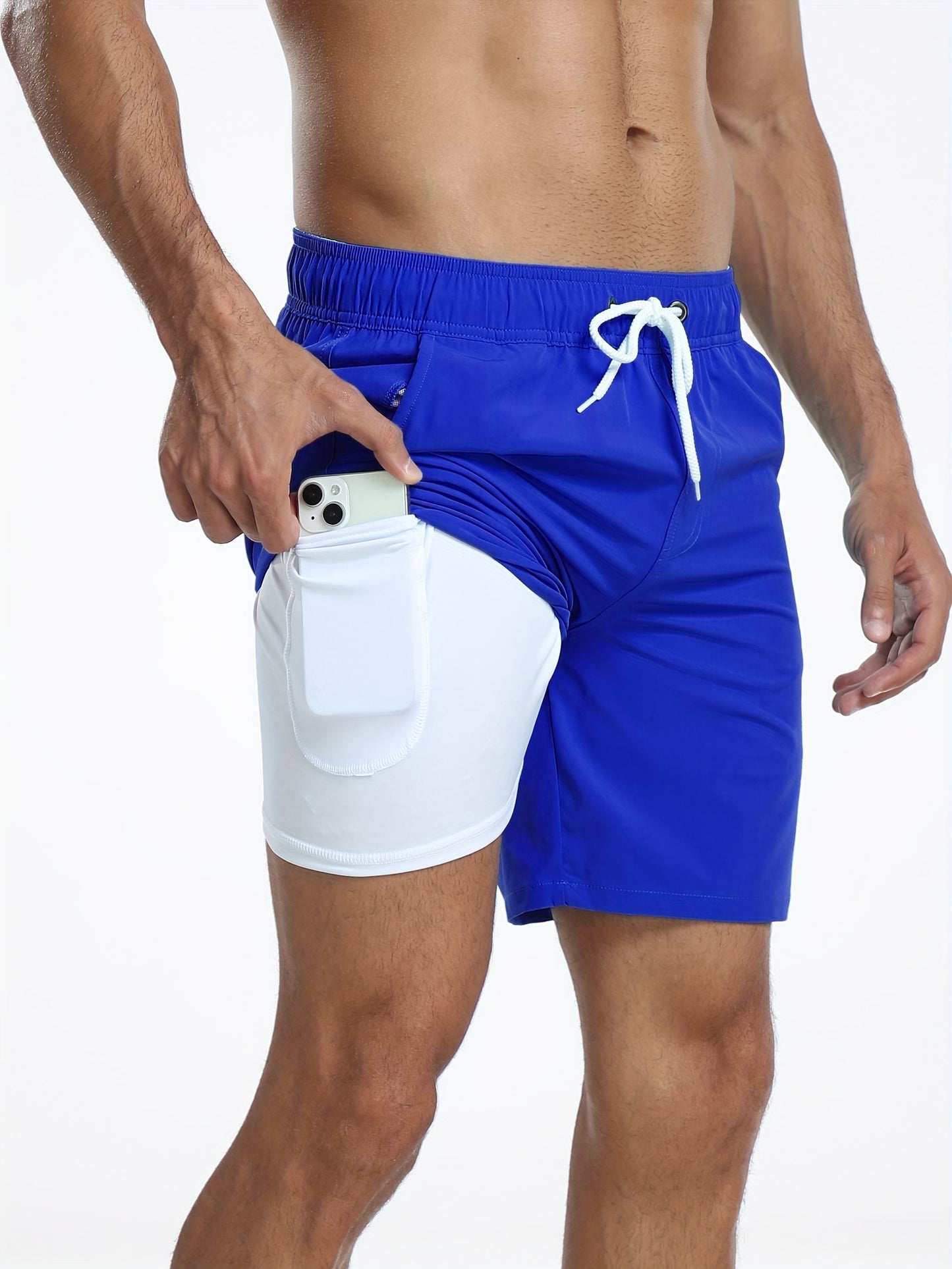 Badeshorts - Herren Kordelzug schnell trocknend 2-in-1 Boardshorts-HauteBerlin