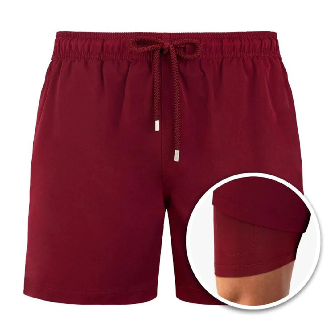 Badeshorts – Kordelzug – 2-in-1 – Boardshorts – Bademode für Männer-HauteBerlin