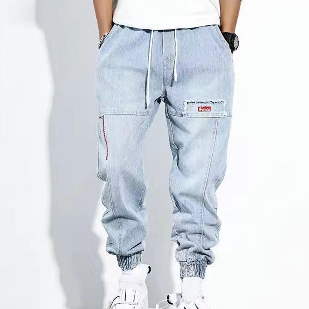 Baggy Jeans - Elastische Knöchel - Kordelzug - Denim-Jogger - Herrenjeans-HauteBerlin