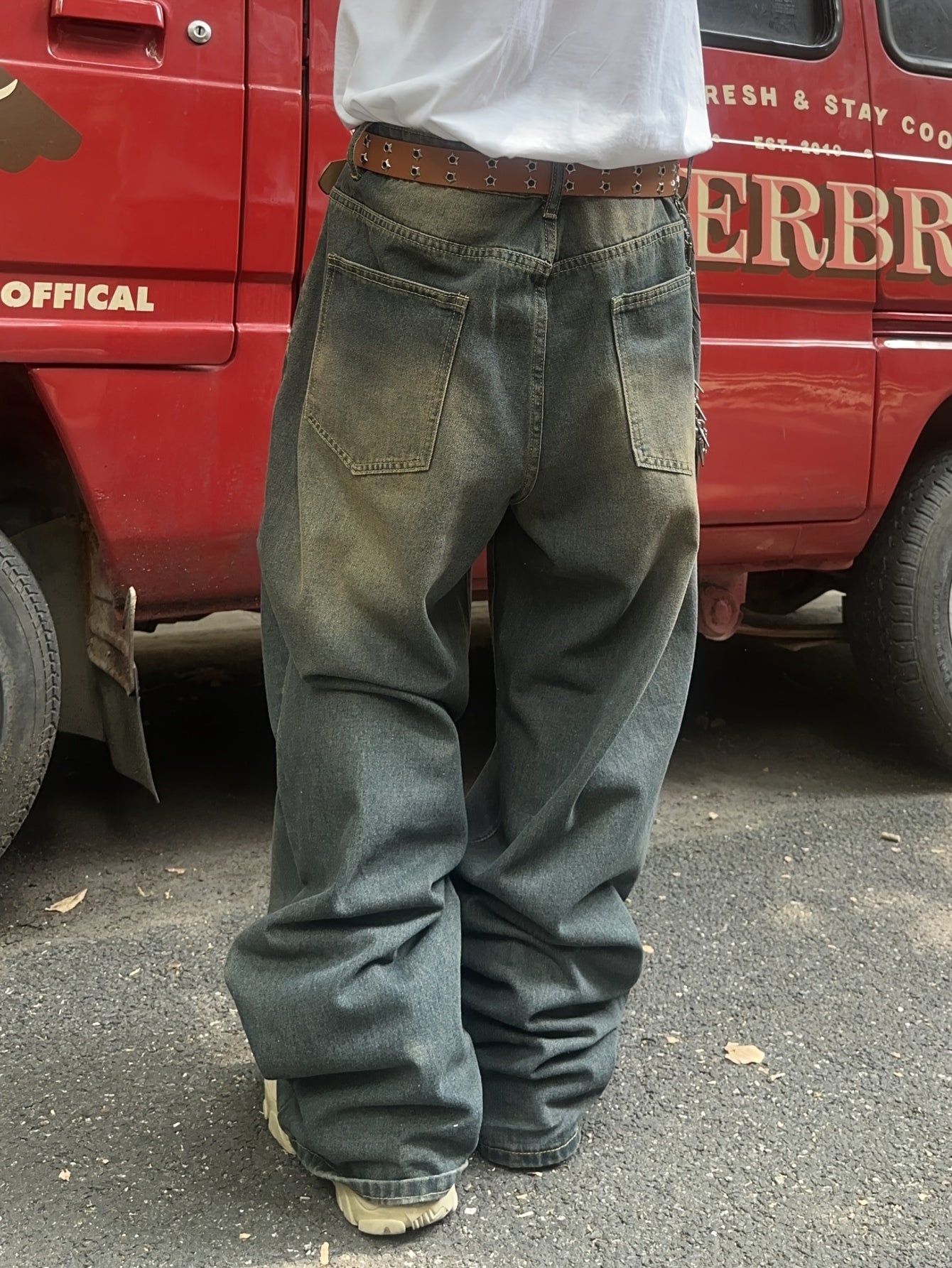Baggy Jeans – Washed Loose Fit Jeans für Männer-HauteBerlin