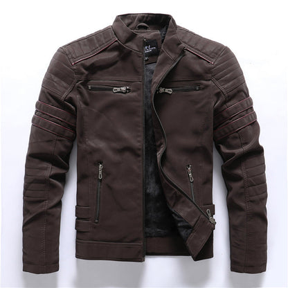Bikerjacke – Slim Fit Motorradjacke mit Reißverschluss für Männer-HauteBerlin