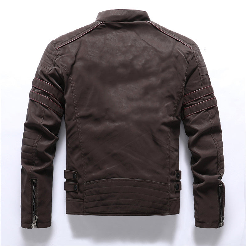 Bikerjacke – Slim Fit Motorradjacke mit Reißverschluss für Männer-HauteBerlin