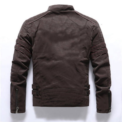 Bikerjacke – Slim Fit Motorradjacke mit Reißverschluss für Männer-HauteBerlin