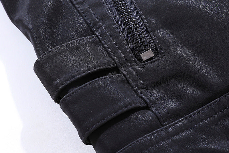 Bikerjacke – Slim Fit Motorradjacke mit Reißverschluss für Männer-HauteBerlin