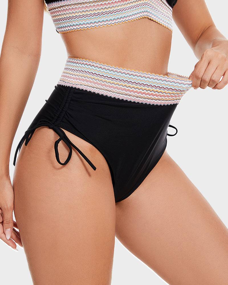 Bikini-Set | V-Ausschnitt | Verstellbare Träger | Bikini mit hoher Taille | Damen-Bademode-HauteBerlin