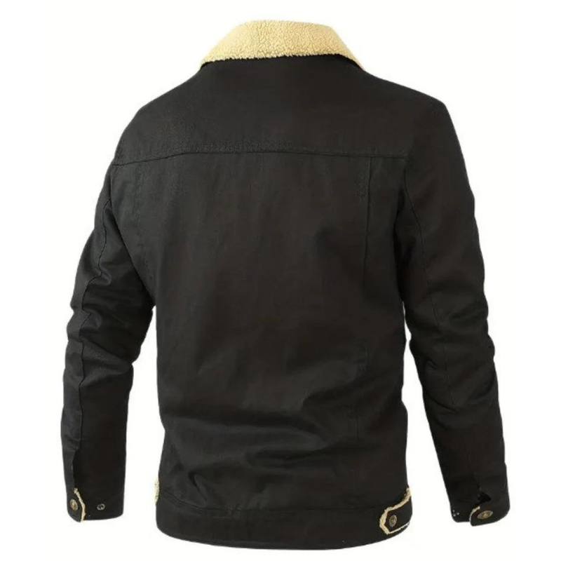 Bombardier Jacke - Geknöpft - Warm - Sherpa gefüttert - Herren Winterjacke-HauteBerlin