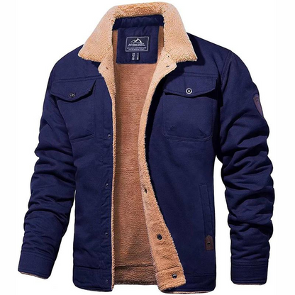 Bomberjacke - Button-Up - Warm - Sherpa gefütterte Jacke - Winterjacke für Männer-HauteBerlin
