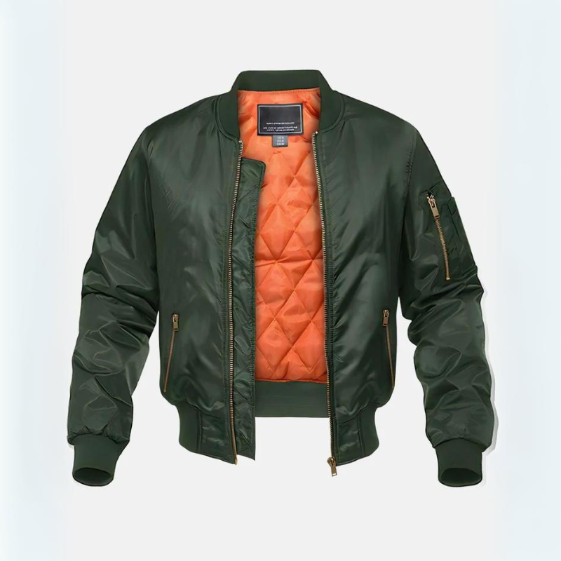 Bomberjacke – Gefütterte Winterjacke mit Reißverschluss für Piloten-HauteBerlin