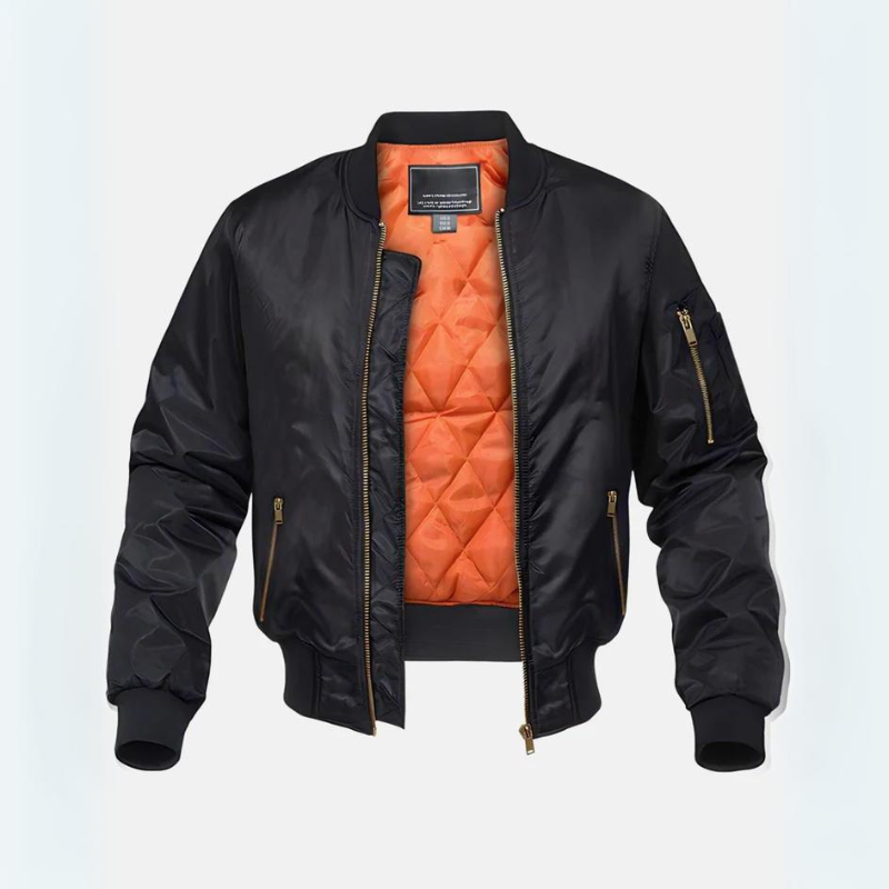 Bomberjacke – Gefütterte Winterjacke mit Reißverschluss für Piloten-HauteBerlin