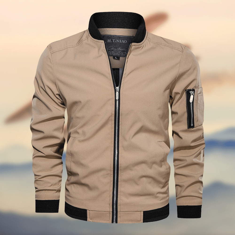 Bomberjacke – Leichte Harrington-Jacke mit Reißverschluss für Herren-HauteBerlin