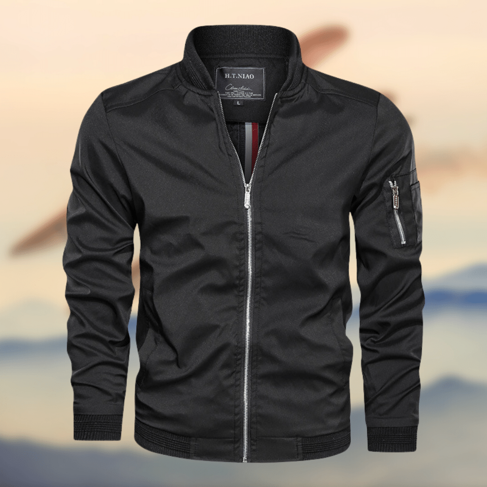 Bomberjacke – Leichte Harrington-Jacke mit Reißverschluss für Herren-HauteBerlin