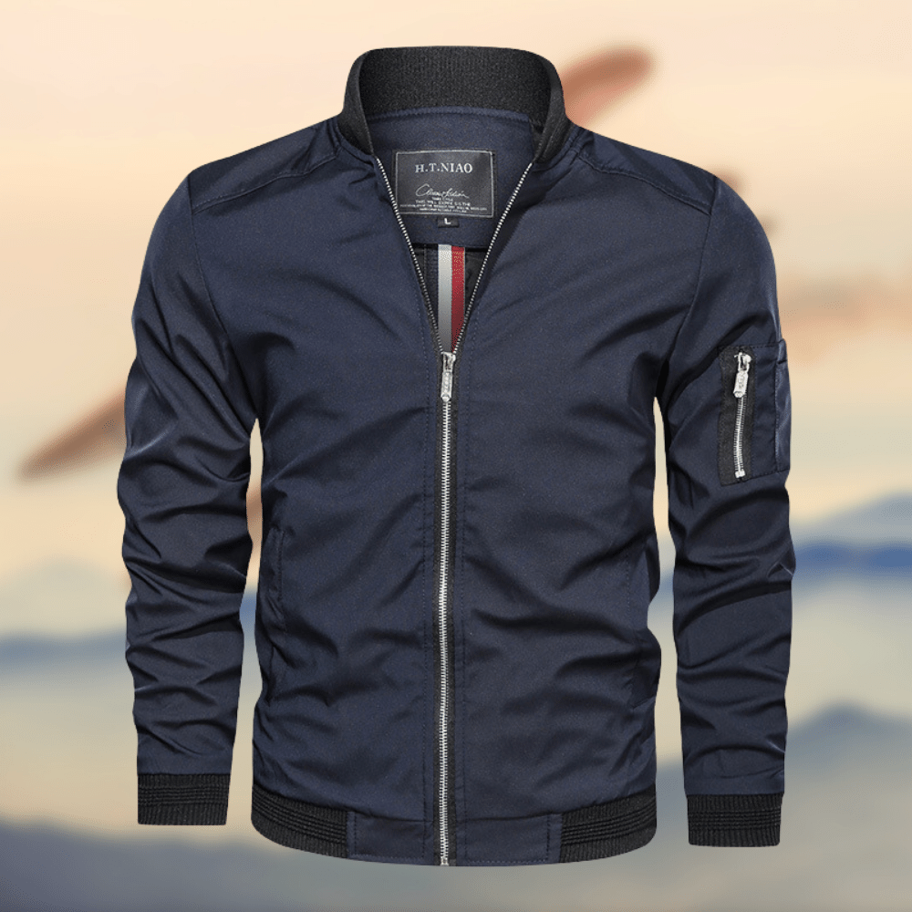 Bomberjacke – Leichte Harrington-Jacke mit Reißverschluss für Herren-HauteBerlin