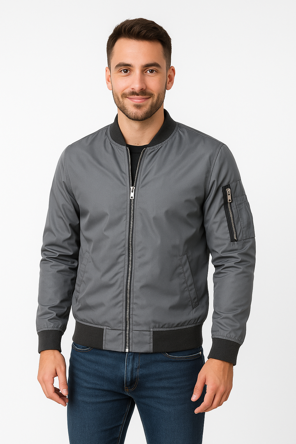 Bomberjacke | Reißverschluss | Winddicht | Sommerjacke | Herrenjacke-HauteBerlin