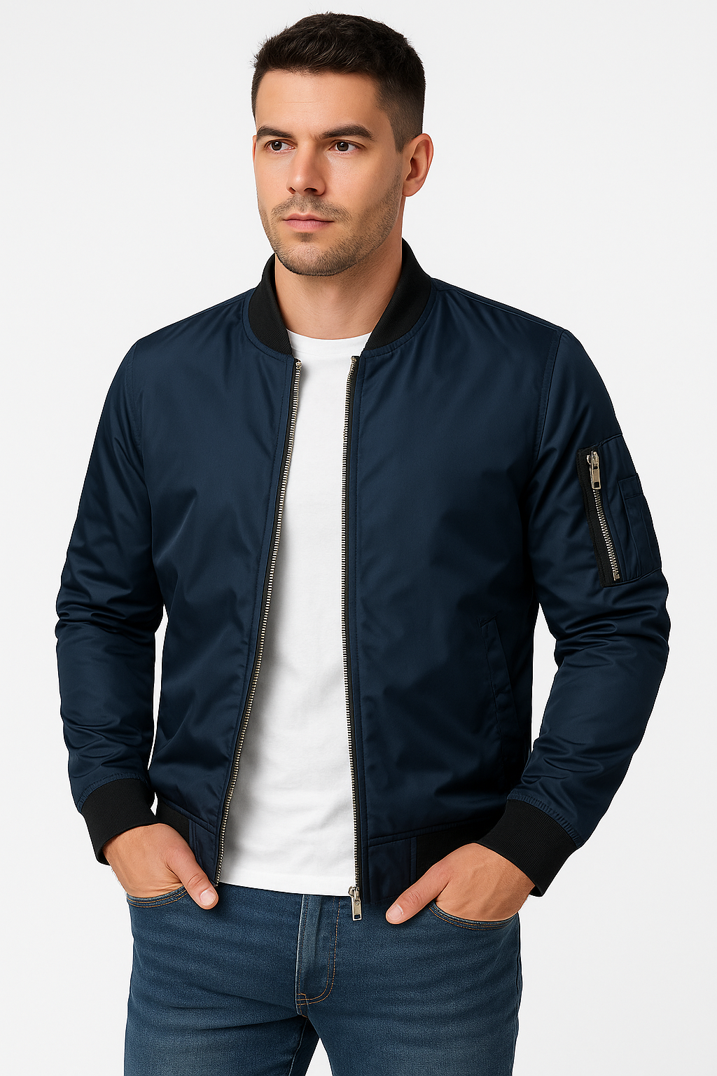Bomberjacke | Reißverschluss | Winddicht | Sommerjacke | Herrenjacke-HauteBerlin