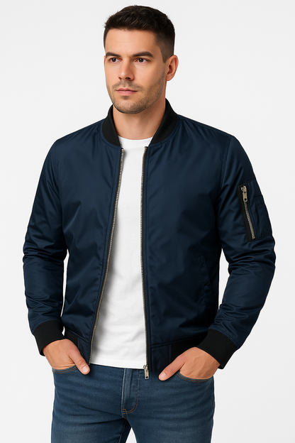 Bomberjacke | Reißverschluss | Winddicht | Sommerjacke | Herrenjacke-HauteBerlin