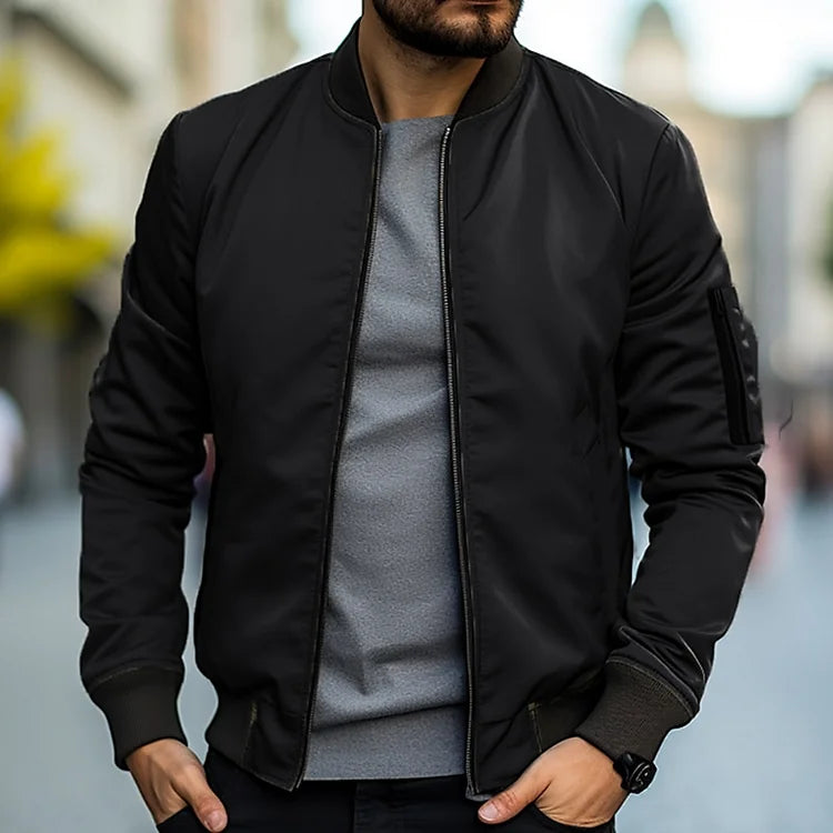 Bomberjacke – Slim Fit – Reißverschluss – Leichte Jacke – Herrenjacke-HauteBerlin
