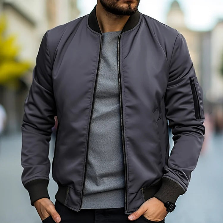 Bomberjacke – Slim Fit – Reißverschluss – Leichte Jacke – Herrenjacke-HauteBerlin