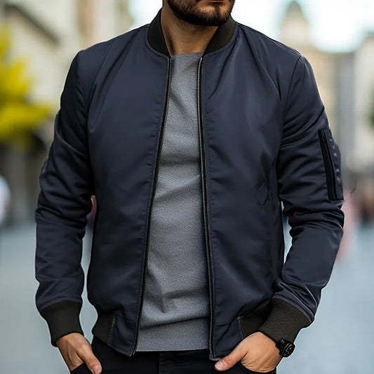 Bomberjacke – Slim Fit – Reißverschluss – Leichte Jacke – Herrenjacke-HauteBerlin