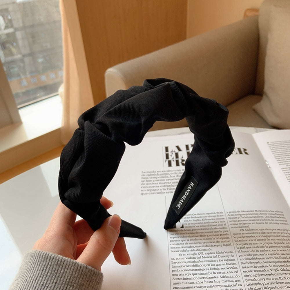 Breites Stirnband – Bequem – Stoff – Gerüschtes Haarband – Haaraccessoire für Frauen-HauteBerlin