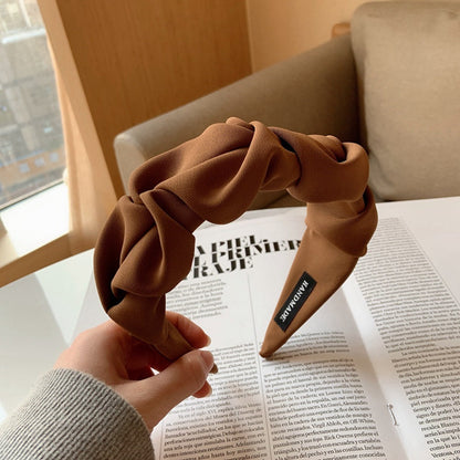 Breites Stirnband – Bequem – Stoff – Gerüschtes Haarband – Haaraccessoire für Frauen-HauteBerlin