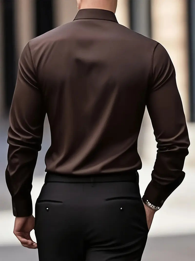 Bügelfreies Hemd | Knitterfrei | Slim Fit | Button-Up Hemd | Herrenhemden-HauteBerlin
