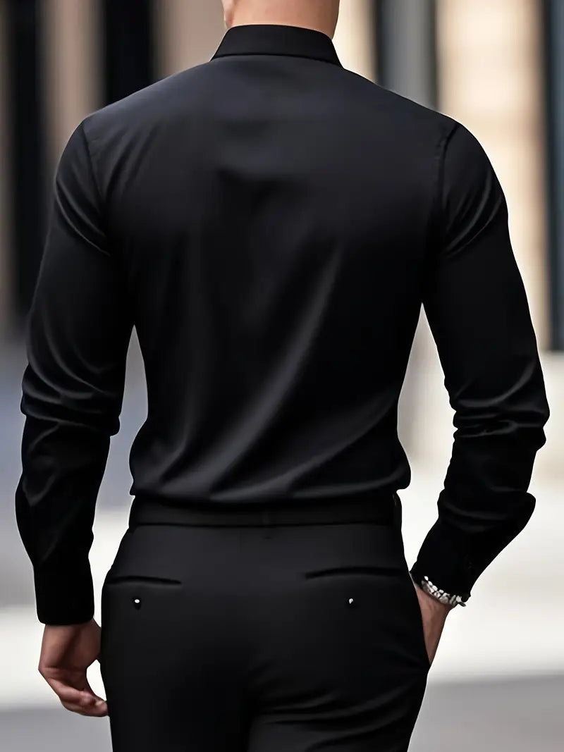 Bügelfreies Hemd | Knitterfrei | Slim Fit | Button-Up Hemd | Herrenhemden-HauteBerlin