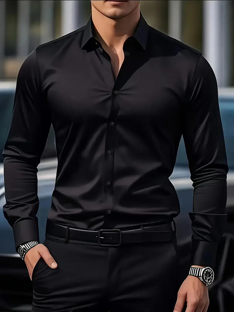 Bügelfreies Hemd | Knitterfrei | Slim Fit | Button-Up Hemd | Herrenhemden-HauteBerlin