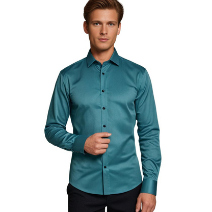 Bügelfreies Herrenhemd | Stretch | Slim Fit | Anzughemd | Button-Up Hemd-HauteBerlin