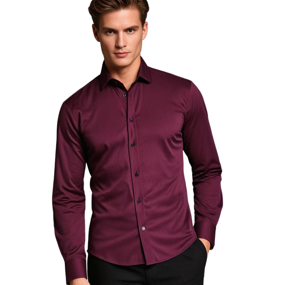 Bügelfreies Herrenhemd | Stretch | Slim Fit | Anzughemd | Button-Up Hemd-HauteBerlin