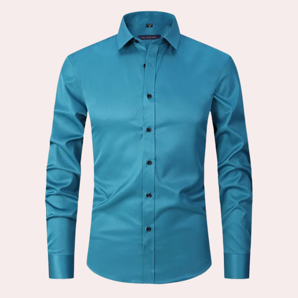 Bügelfreies Herrenhemd | Stretch | Slim Fit | Anzughemd | Button-Up Hemd-HauteBerlin