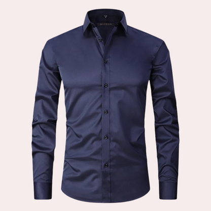 Bügelfreies Herrenhemd | Stretch | Slim Fit | Anzughemd | Button-Up Hemd-HauteBerlin