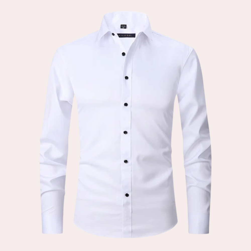 Bügelfreies Herrenhemd | Stretch | Slim Fit | Anzughemd | Button-Up Hemd-HauteBerlin