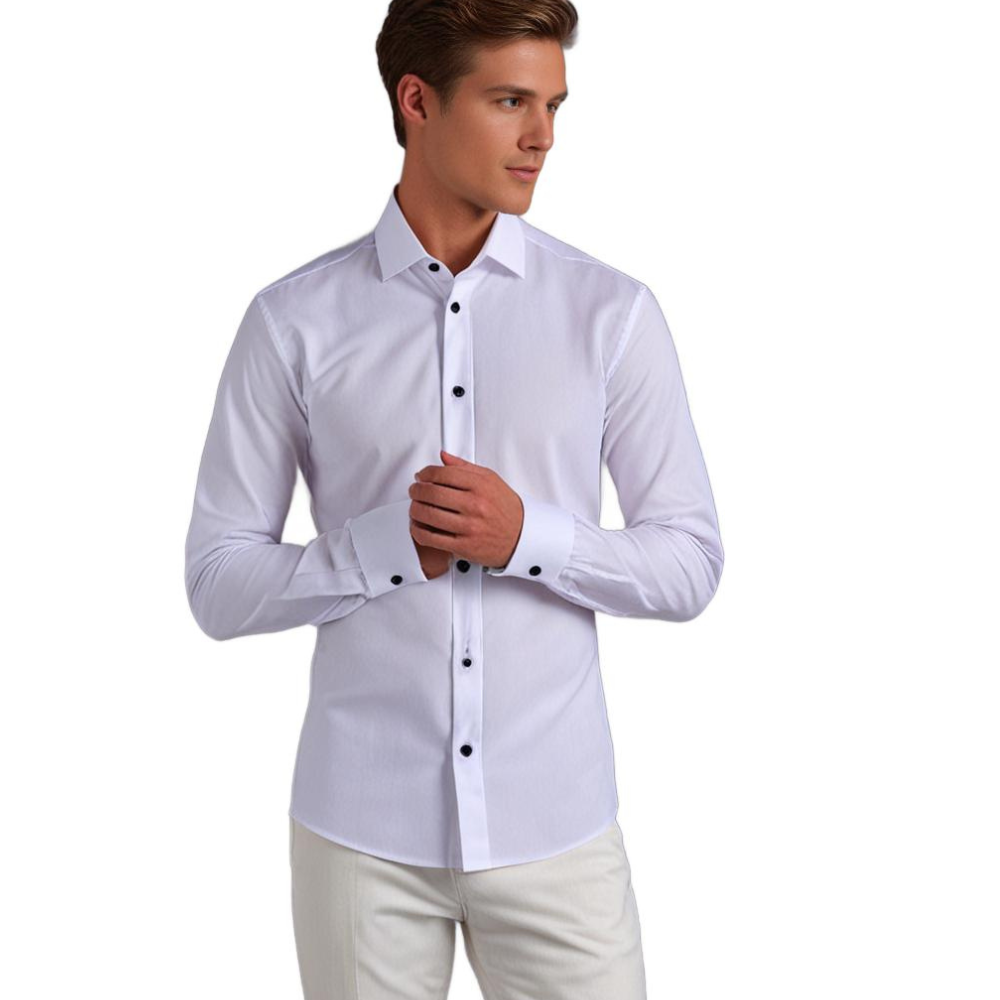Bügelfreies Herrenhemd | Stretch | Slim Fit | Anzughemd | Button-Up Hemd-HauteBerlin