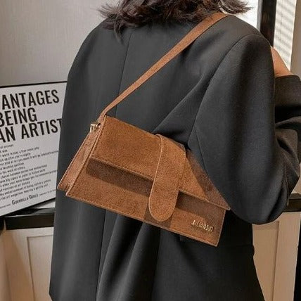 Lunessé – Damen Ein-Schulter Crossbody-Tasche mit Verstellbarem Gurt-Braun-HauteBerlin