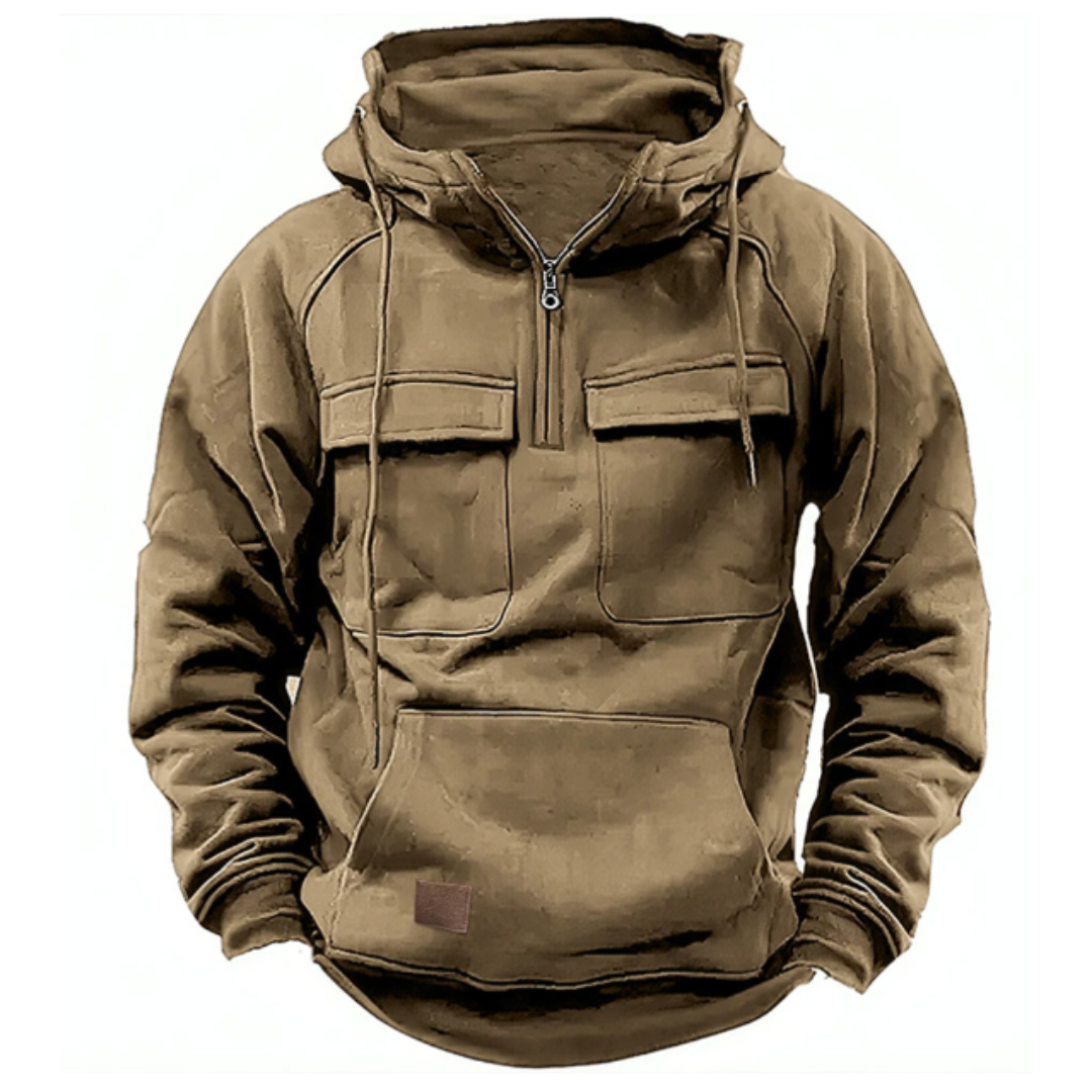 Cargo Hoodie – warmer, kuscheliger Herren-Freizeit-Kapuzenpullover-HauteBerlin
