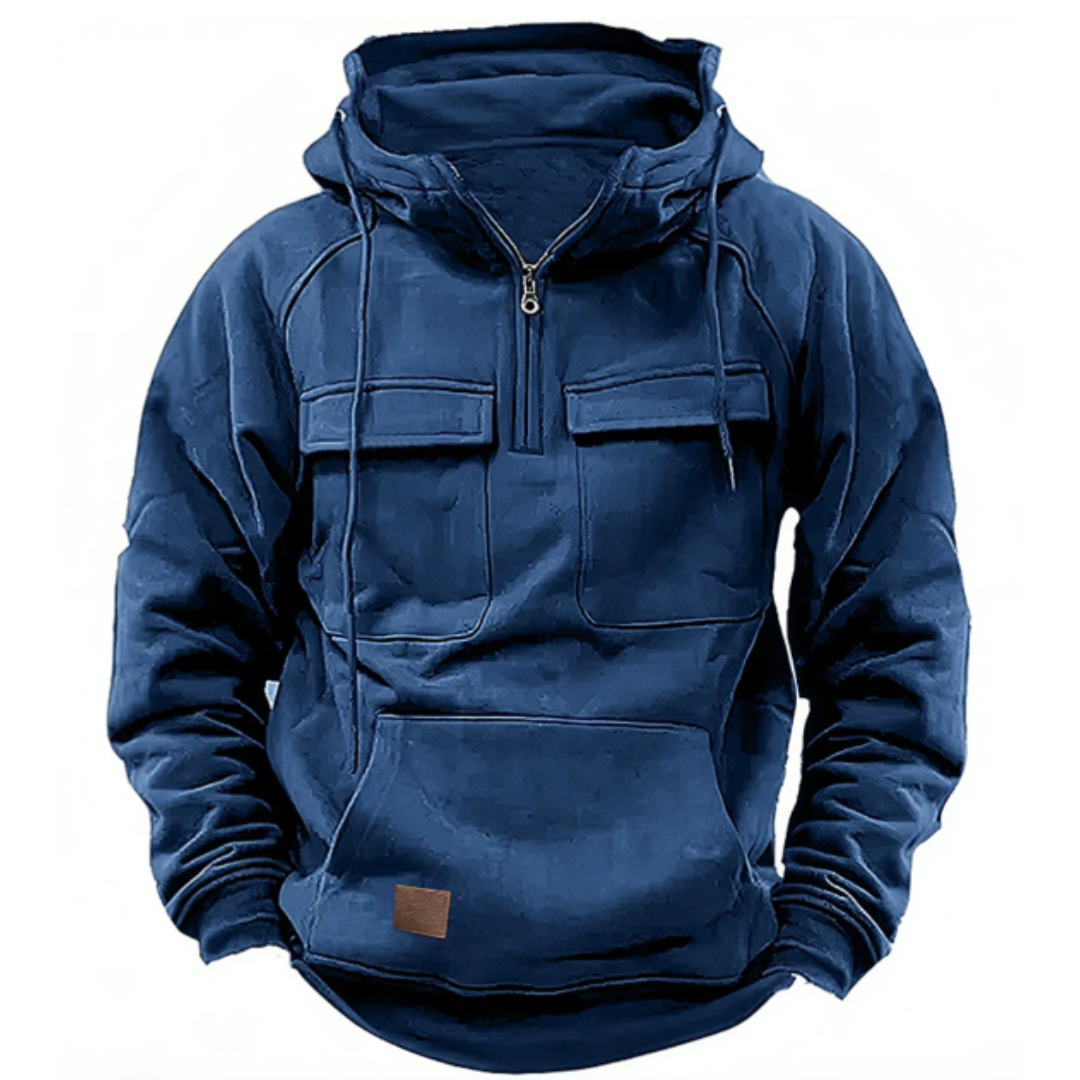 Cargo Hoodie – warmer, kuscheliger Herren-Freizeit-Kapuzenpullover-HauteBerlin
