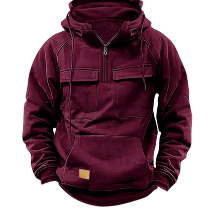 Cargo Hoodie – warmer, kuscheliger Herren-Freizeit-Kapuzenpullover-HauteBerlin