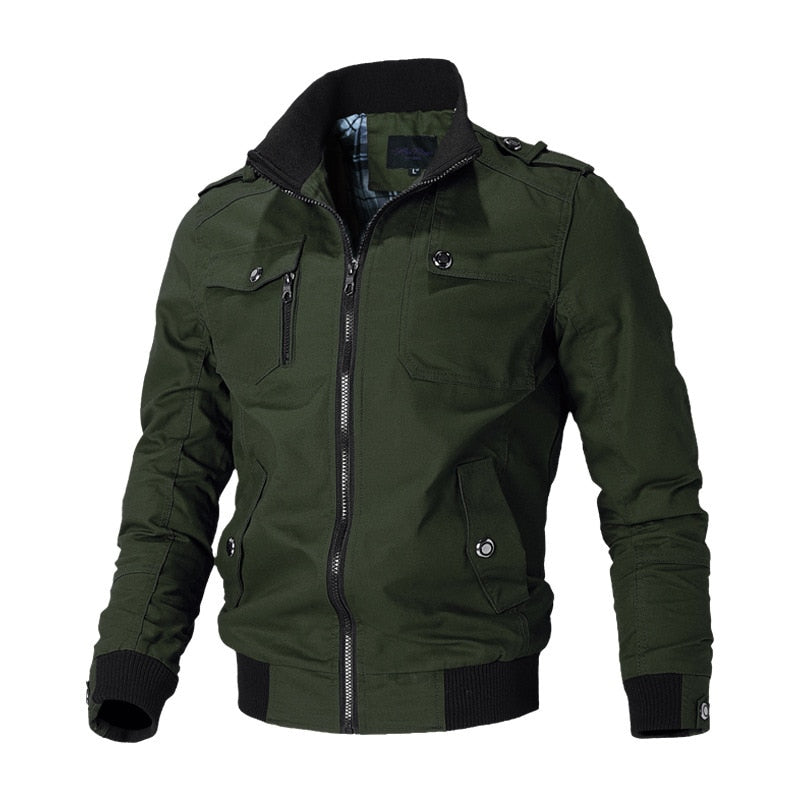 Cargo Jacke | Zip-Up | Taschen | Herren Winterjacke | Outdoor Jacke-HauteBerlin