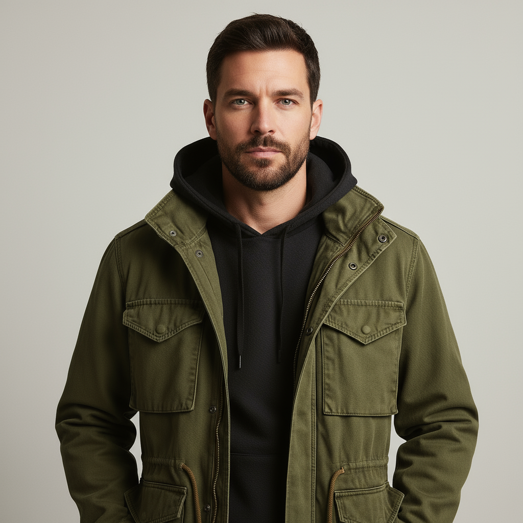 Cargo Jacket - Kordelzug - Parka - Army Jacket - Herrenjacke-HauteBerlin