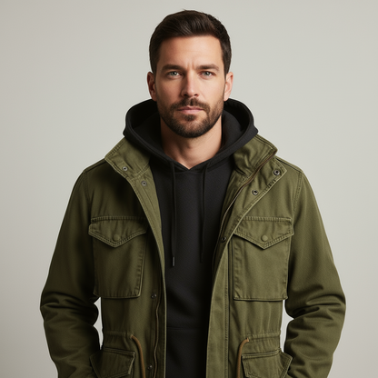 Cargo Jacket - Kordelzug - Parka - Army Jacket - Herrenjacke-HauteBerlin