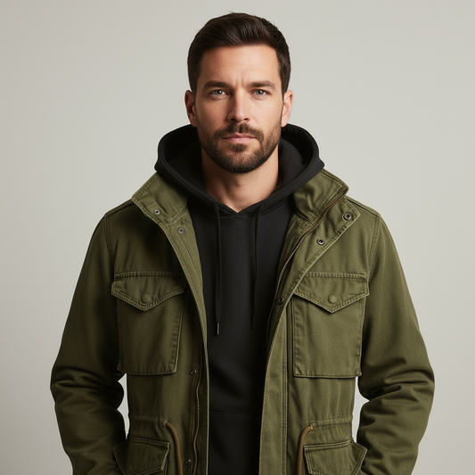 Cargo Jacket - Kordelzug - Parka - Army Jacket - Herrenjacke-HauteBerlin